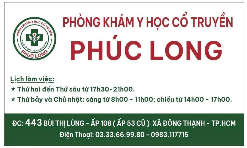 Danh thiếp phòng khám Phúc Long
